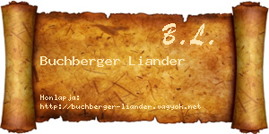 Buchberger Liander névjegykártya